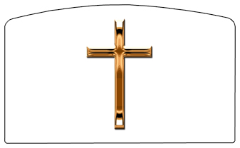 DACRO-510-CP-WT Copper Single Cross White